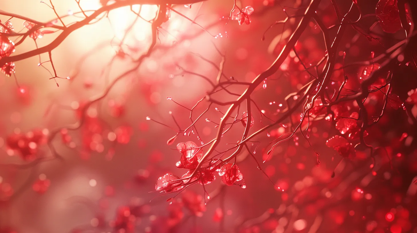 a dynamic scene capturing the essence of regenerative medicine, featuring a vibrant representation of blood vessels interweaving through lush tissue, symbolizing enhanced healing and rejuvenation, illuminated by soft, ethereal light to evoke a sense of vitality and renewal.