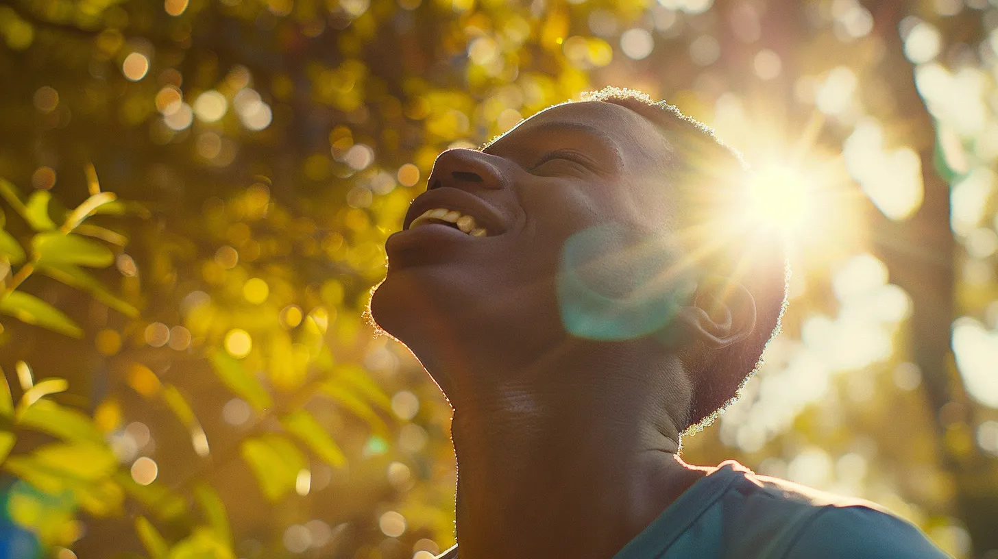 a vibrant scene captures a former athlete joyfully engaging in sports, showcasing renewed energy and mobility after successful prp therapy, with sunlight filtering through trees, illuminating their revitalized expression.