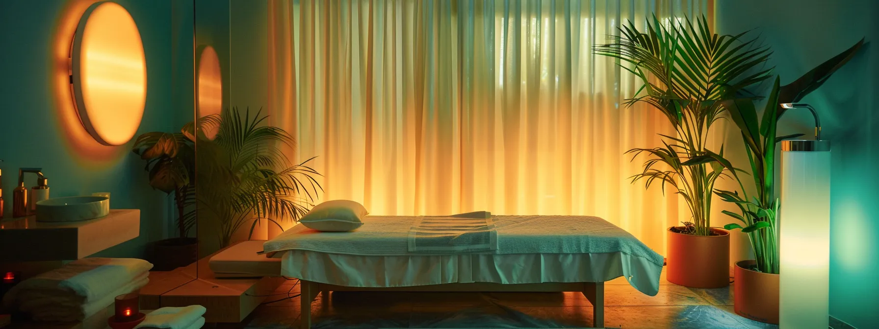 a serene spa treatment room, elegantly arranged with plush furnishings and soft ambient lighting, showcases a satisfied client receiving aftercare guidance for successful prp treatment, emphasizing relaxation and rejuvenation in the healing process.